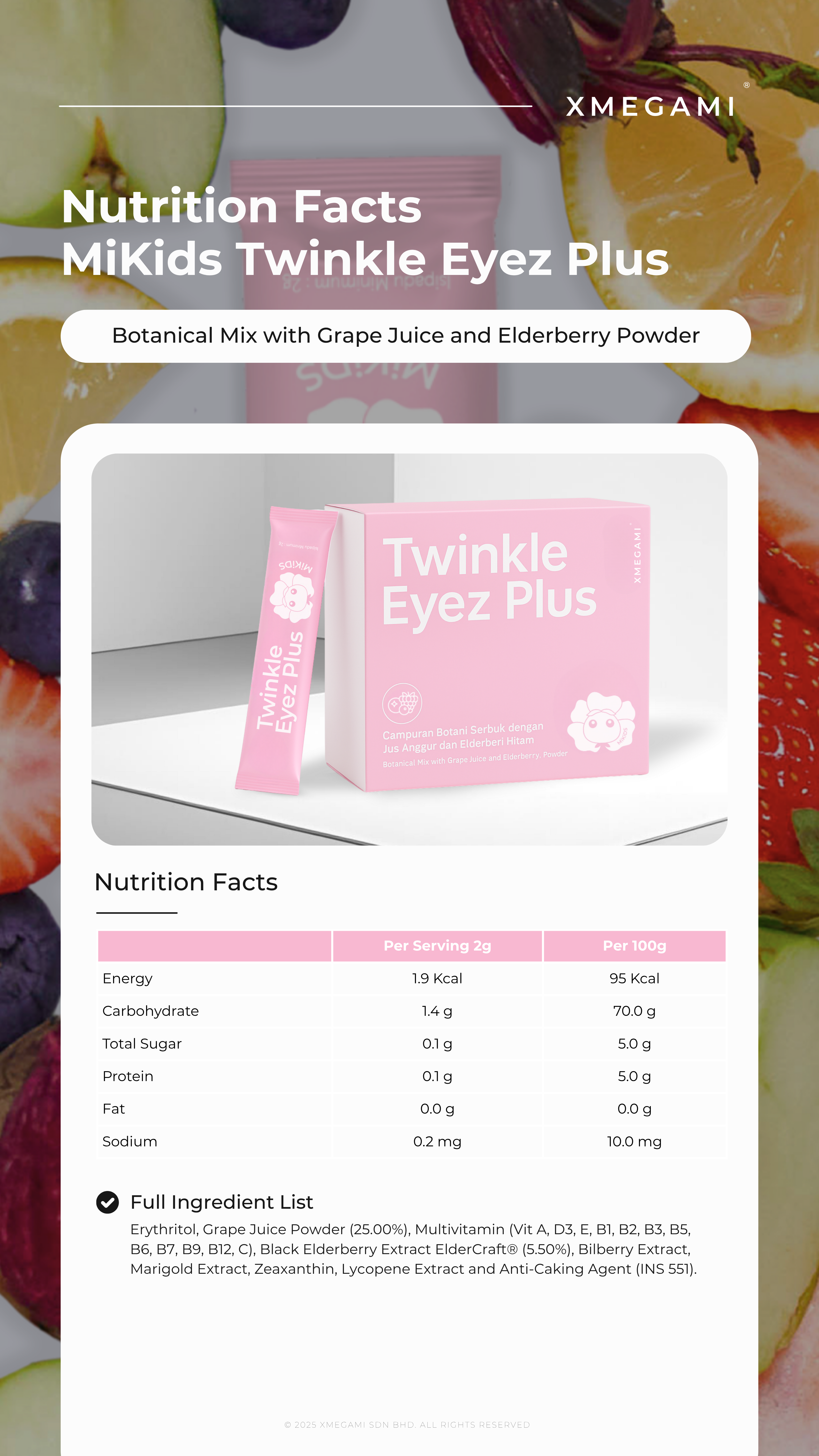 MiKids Twinkle Eyez Plus 護眼粉 Powder 2g/ 1 sachet